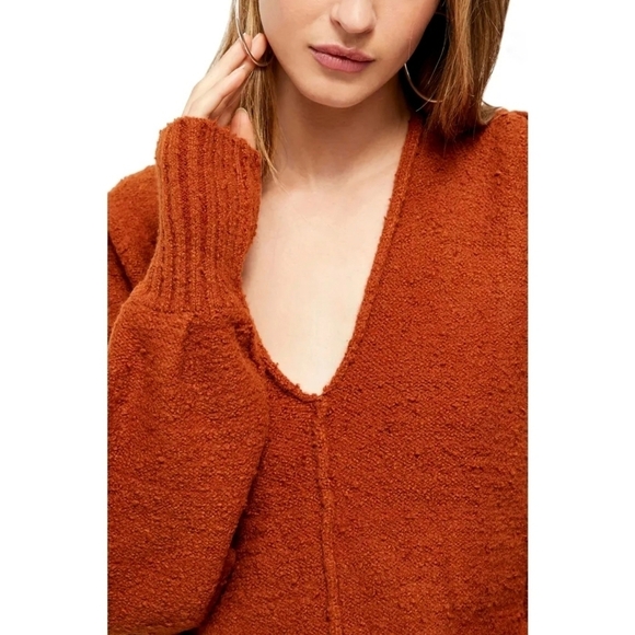 NEW Free People |‎ Reverie Vneck Sweater S - Picture 7 of 16